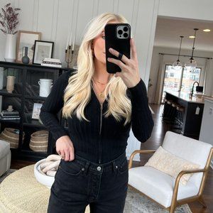 Abercrombie Slim Zip Up Polo